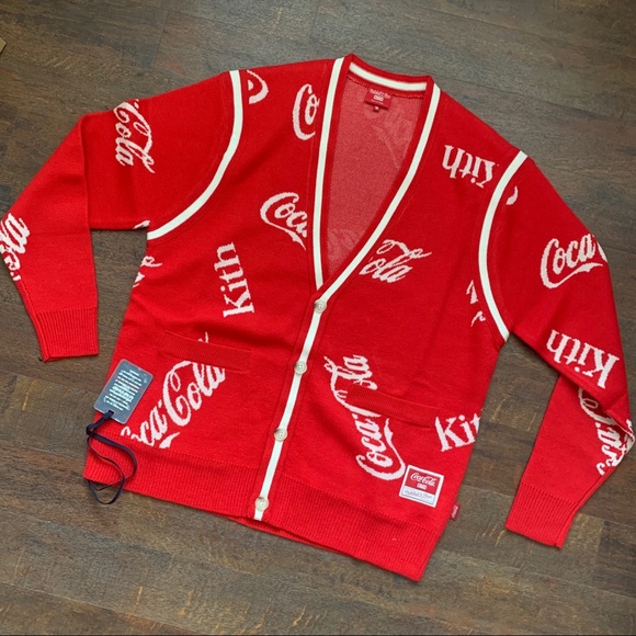 🔥HOST PICK🔥 NWT Kith x Coca- Cola x Mitchell & Ness sweater - Picture 2 of 15